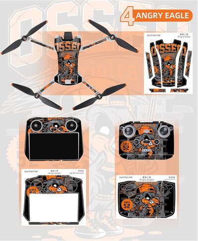 Mini 3 Skin Wrap for DJI Mini 3 Camera Drone Body Arms RC Remote Controller Whole Set Sticker Decal Scratch-Proof Accessories in Saudi Arabia