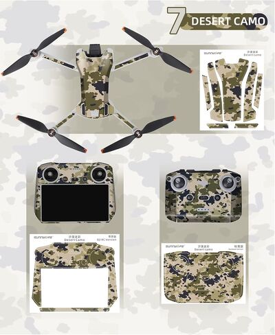 Mini 3 Skin Wrap for DJI Mini 3 Camera Drone Body Arms RC Remote Controller Whole Set Sticker Decal Scratch-Proof Accessories in Saudi Arabia