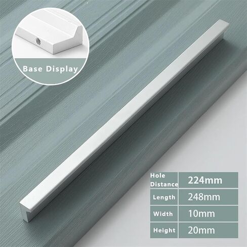 Cabinet Handles Silver Cabinet Drawer Solid Zinc Alloy Modern Simple Black Wardrobe Door Cabinet Hardware 1Pcs (Color : 206-128Silver) in Saudi Arabia