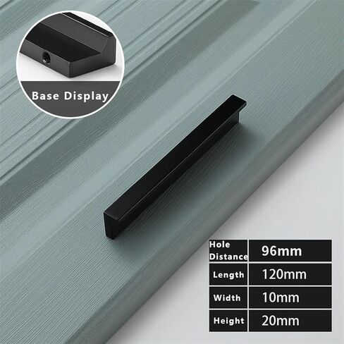 Cabinet Handles Silver Cabinet Drawer Solid Zinc Alloy Modern Simple Black Wardrobe Door Cabinet Hardware 1Pcs (Color : 206-128Silver) in Saudi Arabia