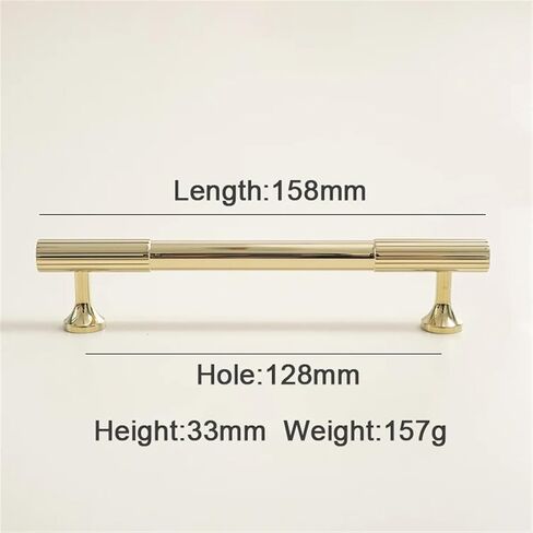 Vertical Lines Solid Brass Drawer Knobs T Bar Handle Bedroom Pulls Kitchen Cabinet Handle Pull Bottle Cap Knob Furniture Handle 1Pcs (Color : YB T bar) in Saudi Arabia