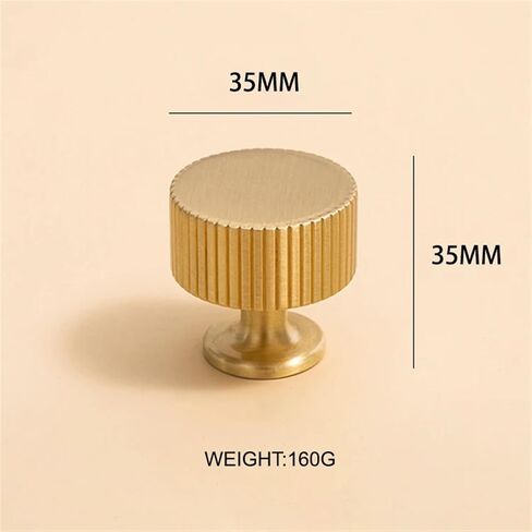 Vertical Lines Solid Brass Drawer Knobs T Bar Handle Bedroom Pulls Kitchen Cabinet Handle Pull Bottle Cap Knob Furniture Handle 1Pcs (Color : YB T bar) in Saudi Arabia