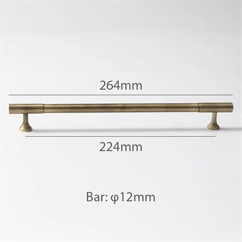 Vertical Lines Solid Brass Drawer Knobs T Bar Handle Bedroom Pulls Kitchen Cabinet Handle Pull Bottle Cap Knob Furniture Handle 1Pcs (Color : YB T bar) in Saudi Arabia