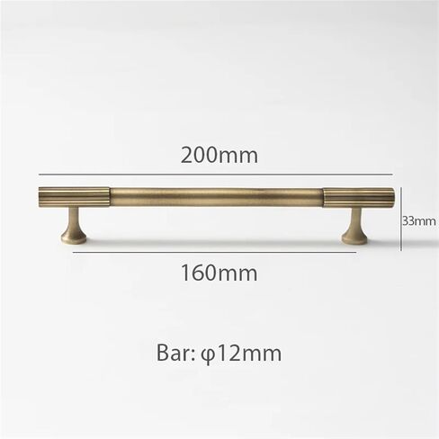 Vertical Lines Solid Brass Drawer Knobs T Bar Handle Bedroom Pulls Kitchen Cabinet Handle Pull Bottle Cap Knob Furniture Handle 1Pcs (Color : YB T bar) in Saudi Arabia