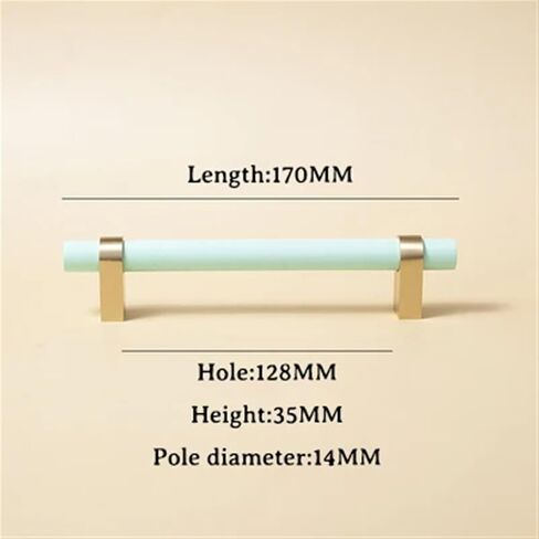 Nordic Macaron/Wood+Brass Cabinet Long Handle Drawer Handle Furniture T Bar Kitchen Handle Pink Handle Hardware Dresser Knobs 1Pcs (Color : Pink-160mm) in Saudi Arabia