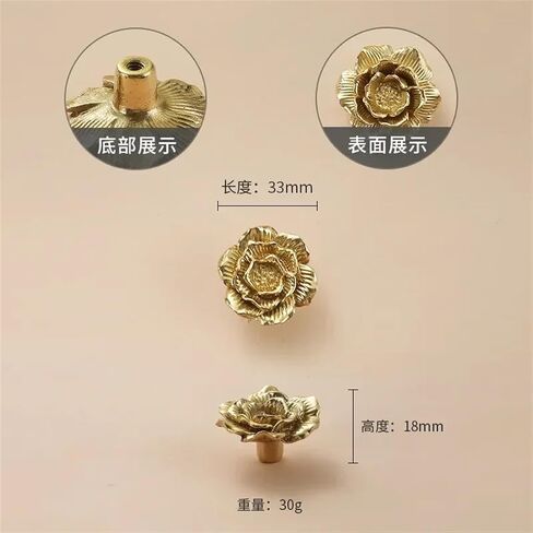 Brass Wardrobe Door Handle Luxury Nordic Style Plant Cupboard Drawer Handle Creative Golden Cabinet Pulls Furniture Hardware 1Pcs (Color : Brass-14 Left) in Saudi Arabia