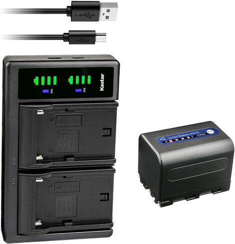 Kastar 4-Pack NP-QM71D Battery and LTD2 USB Charger Compatible with Sony CCD-TRV50 CCD-TRV60 CCD-TRV70 CCD-TRV75 CCD-TRV80 CCD-TRV116 CCD-TRV140 CCD-TRV145 CCD-TRV147 CCD-TRV230 CCD-TRV239 Camera in Saudi Arabia