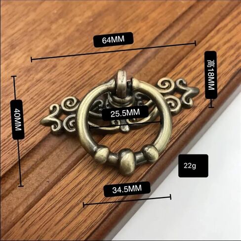 Retro Zinc Alloy Kitchen Drawer Cabinet Door Handle Antique Bronze Furniture Knobs Hardware Cupboard Cabinet Knobs And Handles 1Pcs (Color : 066 Red bronze) in Saudi Arabia