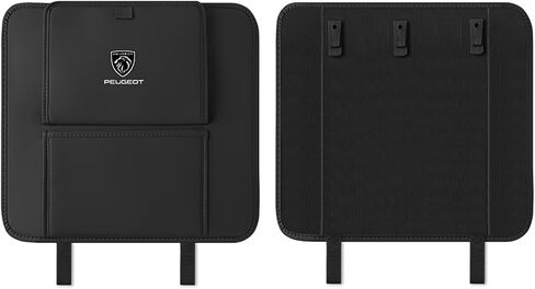 2 Pcs Car Seat Kick Mats Back Seat Protector for Peugeot Rifter Traveller Expert Boxer, Car Leather Kick Mats, Car Seat Back Protection Pad Anti-Kick Scratch Resistant,Black in Kuwait