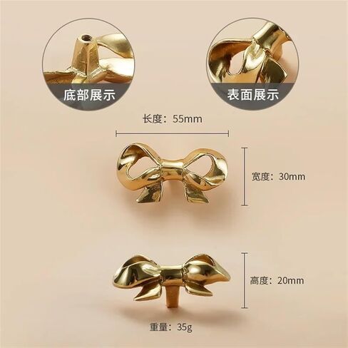 Solid Brass Wardrobe Door Handle Nordic Luxury Drawer Creative Golden Single Hole Kitchen Cabinet Handles Furniture Hardware 1Pcs (Color : Brass-16 Large) in Kuwait