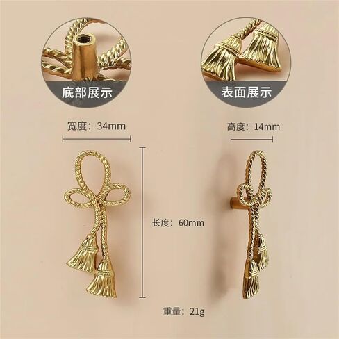 Solid Brass Wardrobe Door Handle Nordic Luxury Drawer Creative Golden Single Hole Kitchen Cabinet Handles Furniture Hardware 1Pcs (Color : Brass-16 Large) in Kuwait