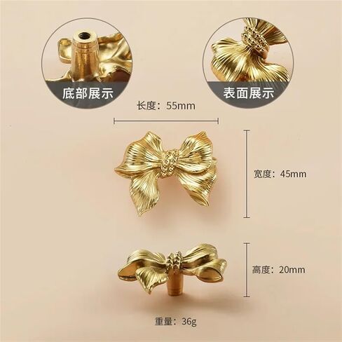 Solid Brass Wardrobe Door Handle Nordic Luxury Drawer Creative Golden Single Hole Kitchen Cabinet Handles Furniture Hardware 1Pcs (Color : Brass-16 Large) in Kuwait