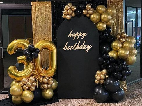 Arch Backdrop Stand Set of 3, Wedding Arch Cover, Double Sided Round Top and Half Moon Top Stretchy Backdrop for Birthday Parties, Baby Showers, Banquets - 5ft, 7.2ft, 5ft White in Kuwait