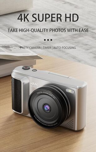 كاميرا رقمية 4K ، كاميرات رقمية للتصوير الفوتوغرافي ، كاميرا مضغوطة للتكبير الرقمية 18x ، كاميرا Vlogging 64 ميجابكسل من أجل YouTube ، كاميرا فيديو ضبط تلقائيًا 2.8 بوصة 180 درجة للمبتدئين للمبتدئين in Kuwait