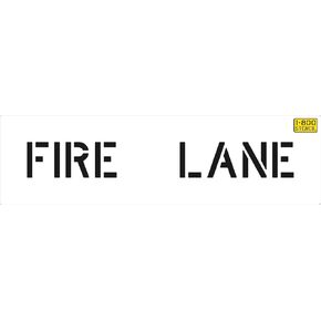 4" FIRE Lane Stencil - 1/8" (.125") PRO-Grade LDPE - Standard