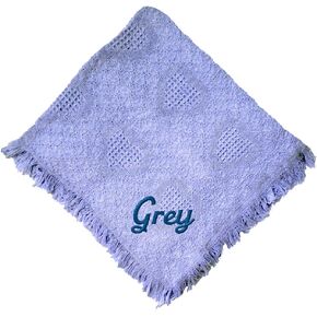 Custom Embroidered Monogrammed Blue Boy Cotton Woven Personalized Baby Blanket