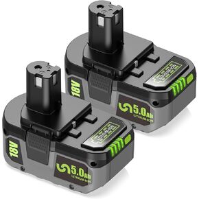 18v 5Ah Replacement for Ryobi 18v Battery P108 Lithium-ion Battery for ONE+ 18volt Battery P108 P107 P105 P104 P103 P102 P122 Batteries for Compatible with Ryobi Cordless Tool (1Pack)