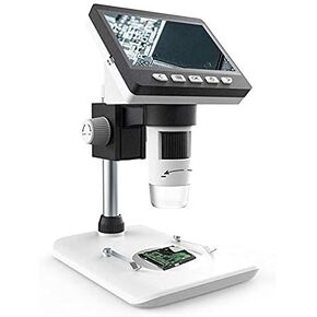 1000X 4.3 Inch LCD Digital Microscope HD1080P with Adjustable Bracket Video Recording for Tool Testing/Science Desktop