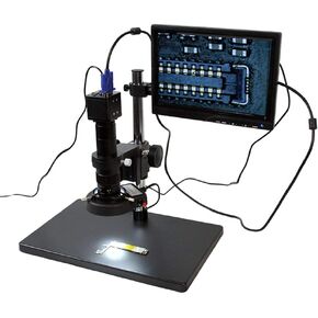 TBK-10A 10~18X Digital Electronic Video Microscope Portable LED VGA Microscope for PCB Motherboard Repair (Color : 220V) (110v)