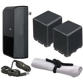 High Capacity Intelligent Batteries (2 Units) Compatible with Panasonic HC-X920 + AC/DC Travel Charger