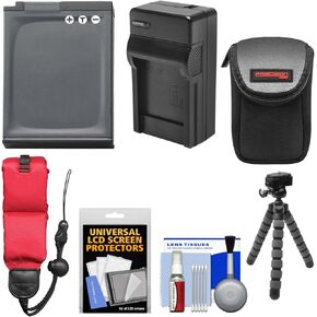حزمة Essentials لـ Nikon Coolpix AW110 ، AW120 ، AW130 ، W300 Digital Camera مع بطارية EN-EL12 + الشاحن + CASE + Flex Tripod + Floating STRAP