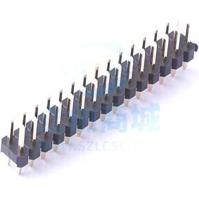 2 Pcs 2x15P2.54mm pin Header, P=2.54mm 2.54mm X6521WV-2x15H-C30D60