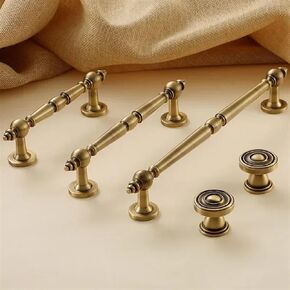 Antique Brass Cabinet Knobs Door Handles Retro Drawer Cupboard Pulls Furniture Handles for Kitchen Home Distressed Vintage 1Pcs (Color : C-5780-96-Bronze)