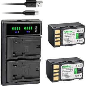 Kastar 2-Pack Battery and LTD2 USB Charger Replacement for JVC GZ-HD300AC GZ-HD300AEK GZ-HD300AUS GZ-HD300B GZ-HD300BEK GZ-HD300BUS GZ-HD300R GZ-HD300REK GZ-HD300RUS GZ-HD310 GZ-HD320 GZ-HD320AC
