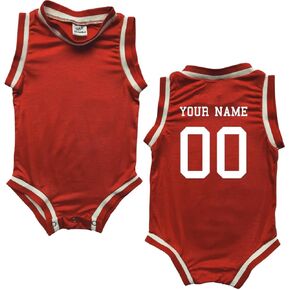 Custom Sleeveless Basketball Sport Jersey for Babies Personalized with Name & Number, Back ONLY