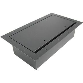 124SLBK | Double Wide Stage Pocket Standard Lid Textured Black Finish
