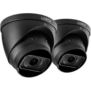 Lorex LNE9282B 4K (8MP) Motorized Varifocal Smart IP Black Dome Security Camera with 4X Optical Zoom, Real-Time 30FPS Recording and Listen-in Audio, PoE, Camera Only, 4PK (M. ) (Renewed)