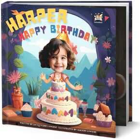 Personalized Children Story Books - Happy Birthday - Customized Name & Photo - Baby Gifts - Children Bedtime Story - Elfink (Soft Cover)
