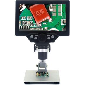 7 Inch HD LCD Digital Microscope Electronic Video Microscopes Microscope Soldering Tool with Metal Stand