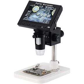 High Resolution 4.3 Inch LED Display Portable Electronic Digital Microscope Metal Holder