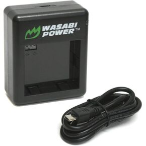Wasabi Power Dual USB Battery Charger for YI Action Camera (U.S. Edition from YI Technology) and YI 88001, 88002, 88009, 88010, 88011