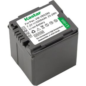 بطارية Kastar VW-VBG260 (حزمة واحدة) لـ Panasonic AG-AC7 ، AG-AF100 ، AG-HMC40 ، AG-HMC80 ، AG-HMC150 ، HDC-HS250 ، HDC-HDC300 ، HDC-HS700 ، HDC-SD600 ، HDC-SD700 ، HDC-SDT750 ، HDC-TM700 ، كاميرا SDR-H80