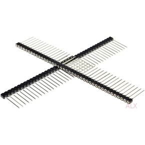 1PCS 1X40 PIN Single Row Round Female PIN Header Long pin 2.54MM Pitch Strip Connector Socket 40p 40PIN 40 PIN for PCB