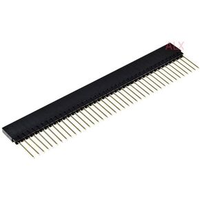5PCS 1x40 PIN Single Row Straight Female PIN Header 2.54MM Pitch pin Long 12MM Strip Connector Socket 1 * 40 40 PIN 40P pc104
