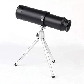 10X50 Big Eyepiece Monocular Telescopes All Metal Stretch Optical Mirror Waterproof Small Lightweight Telescopes (Schwarz)