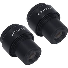 aqxreight 2 Pcs Microscope Eyepiece WF20X Widefield Diopter Optical Microscope Eyepiece with 30mm Mounting Interface