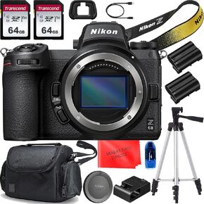 Nikon Z6 II Mirrorless Digital Camera Bundle with Accessories (128Gb Additional Memory, Extra Battery, Tripod, Gadget Bag Black compact