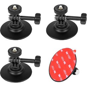 3 Pack Flexible Adhesive Helmet Mounts, Sticky Helmet Camera Mount Kit with Large Base, Accessories for Gopro Hero13/12/11/10/9/8 Max DJI Action 5 Pro 4 3 Insta360 X5 X4 X3 Ace Pro 2