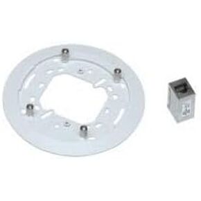 Axis Communications T94F01M J-Box/Gang Box Plate with Network Cable Coupler Indoor for M3006-V/M3007-V Cameras, Single/Double-gang box, 4" Square/Octagon Junction Box