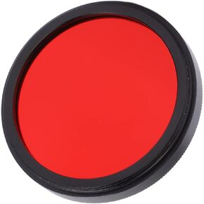Full Red Lens Filter, Optical Glass Filter for Camera Lens, Compatible with (40.5mm)