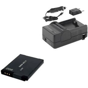 تشمل مجموعة ملحقات الكاميرا الرقمية Panasonic Lumix DMC-SZ8: بطارية SDDMWBCL7 ، شاحن SDM-1567