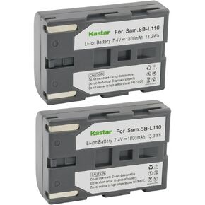 Kastar SB-L110 Battery 3-Pack Replacement for Samsung VP-D10, VP-D101, VP-D103, VP-D105, VP-D107, VP-D11, VP-D130, VP-D15, VP-D190 VP-D190MSi, VP-D20, VP-D200, VP-D21, VP-D23, VP-D230 Camera