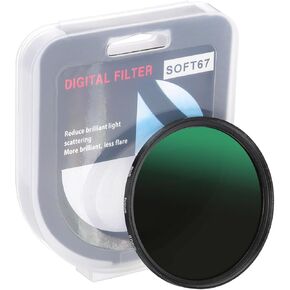 PATIKIL 67mm Mist Filter, Dreamy Soft Diffusion Filter Fog Effect Camera Lens Filter Slim Optical Glass with Lens Cap for Video Vlog Portrait Photography, Black