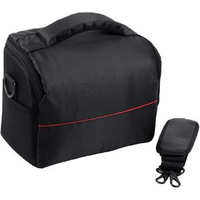 Portable DSLR Camera Crossbody Bag Lightweight Storage Case with Strap Shockproof Lining Compatible with Canon for Photography Accessories