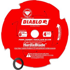 Diablo Track Saw Show Flade لـ Jameshardie and Fiber Cement - مثالي للنجارين والمثبتات وإعادة التشكيل - 6-1/2 "قطره ، 4 TCG (PCD) ، 8،800 كحد أقصى RPM - D0604TSH