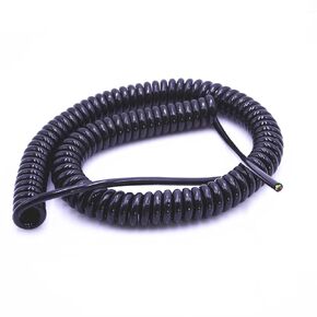 Spring Telescopic Spiral Cable Spring Telescopic Spiral Cable 4 Core Spring Telescopic Wire Spiral Cable 24AWG0.2mm 20AWG0.5mm 17AWG1.0mm 14AWG2.0mm Stretchable Extension Wire Stretch 3.7 meters 4-cor